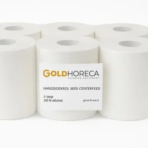 Handdoekrol Midi Centerfeed 100% Cellulose 2-laags Geperforeerd – 6x100m Aanbieding
