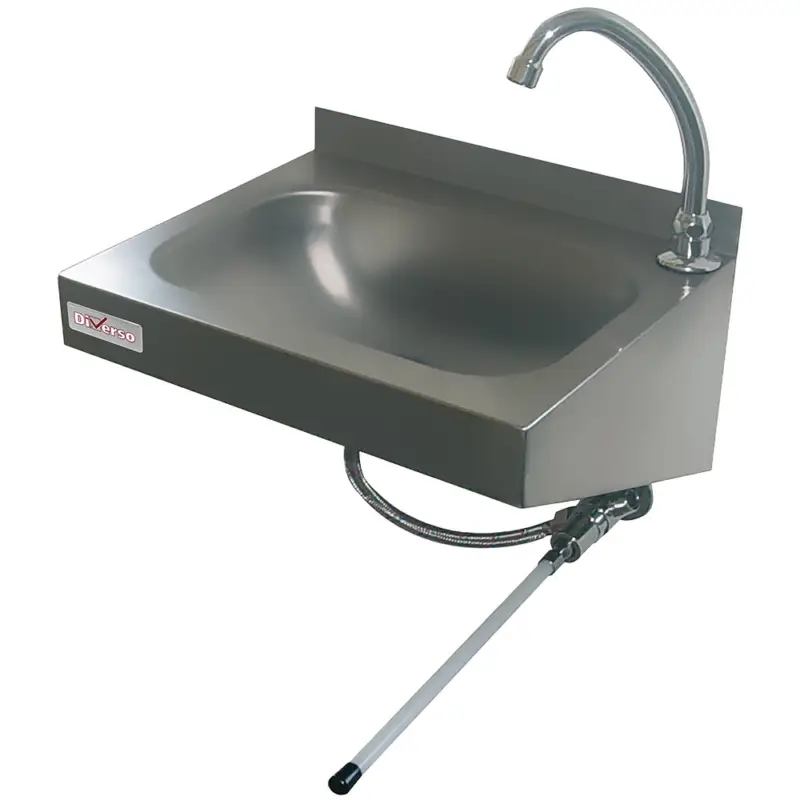 Handwasbak | RVS | Wandmontage | Koudwaterkraan | Kniebediening | 400x320mm Hete Deal