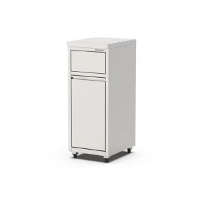 Qusinox Afvalbak | RVS | Duwdeksel + Kanteldeur | 400x500x1000mm Hoge Kwaliteit