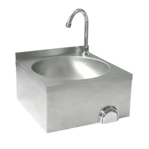 Exclusieve Aanbieding Wasbak Met Kniebediening, Hendi, 400x400x(h)450mm