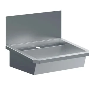 Combisteel RVS Wasbak | 1 Kraangat | Inclusief Afvoerplug & Spatscherm | 600x468x438mm Finale Uitverkoop