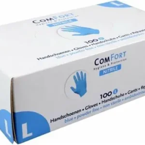 Comfort Nitril Handschoenen Zwart – Latexvrij – Poedervrij – 100 stuks – Maat S-M-L-XL Bestel Nu