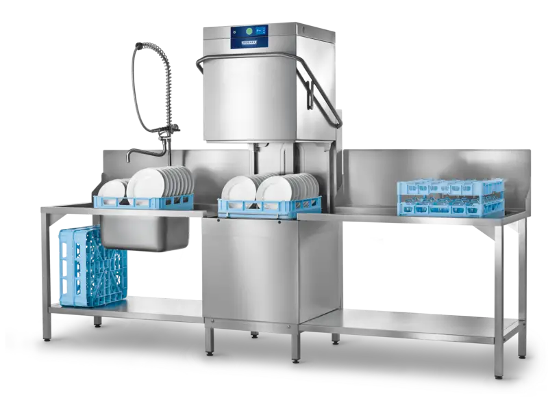 Hobart Doorschuifvaatwasser PROFI AMX | 60 Rekken/Uur | 6 Programma’s | 400V | 635x742x1510mm Bestel Nu