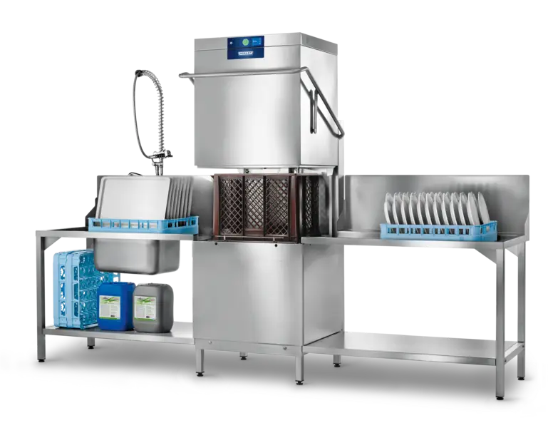 Favoriet Hobart Doorschuifvaatwasser PROFI AMXXL | XL Wasruimte 600x500mm | 6 Programma’s | ROTOR-X | 70 Rekken/Uur | 400V | 735x742x1610mm