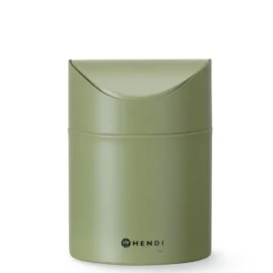 Tafelformaat prullenbak met schommeldeksel, HENDI, 1,2L, Groen, ⌀120x(H)165mm Favoriet