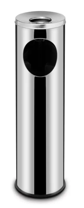 Afvalbak Met Asbak, Hendi, 15L, ø200x(h)700mm Finale Uitverkoop