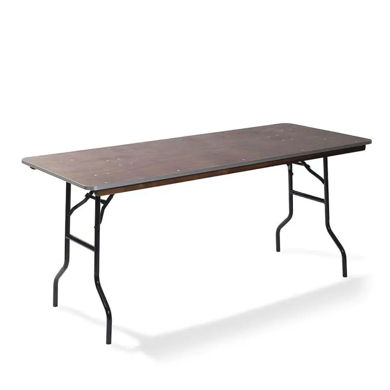 Foldingtable wood rectangular 183x76 cm, 21183 Voordeelprijs