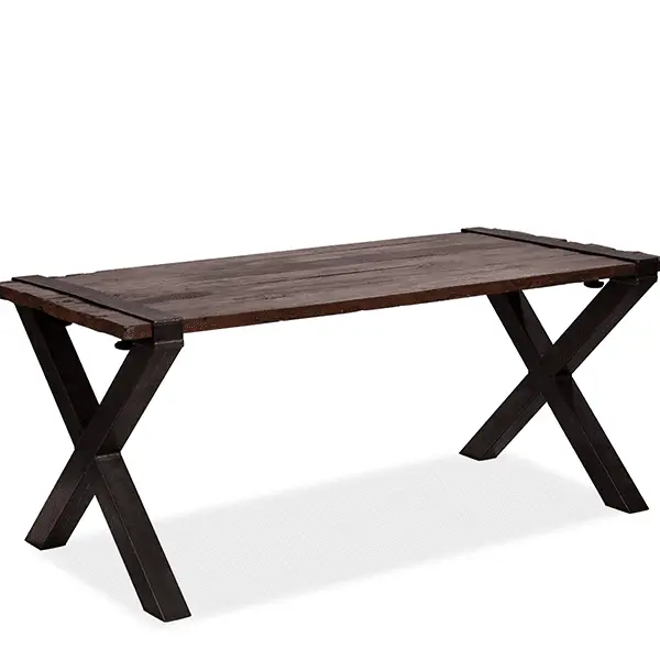 Old Dutch Table with Barnwood-Tabletop, low, X-Frame, 220x80x76 cm (BxTxH), 30220LX Koop Vandaag