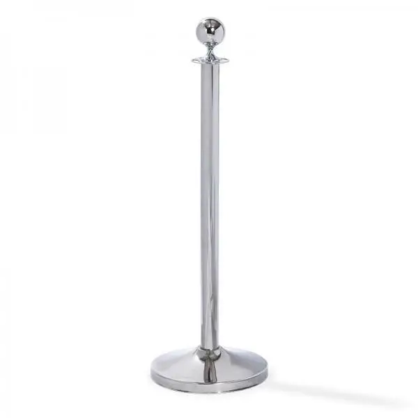 Barrier Elegance Chrome, Feet Ø 32cm, Post Ø 5cm, Height 95 cm, 8 kg, 10101C Bestseller