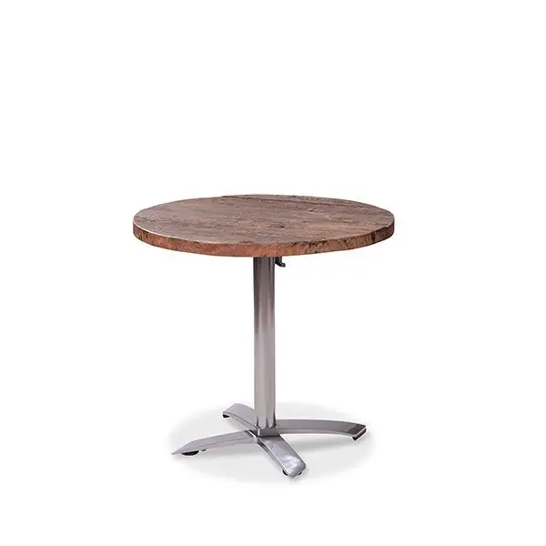 Alleen Vandaag 110011180 - X Cross low Aluminium 74 cm, 11001, Old-Dutch Tabletop Ø80 cm - VEBA