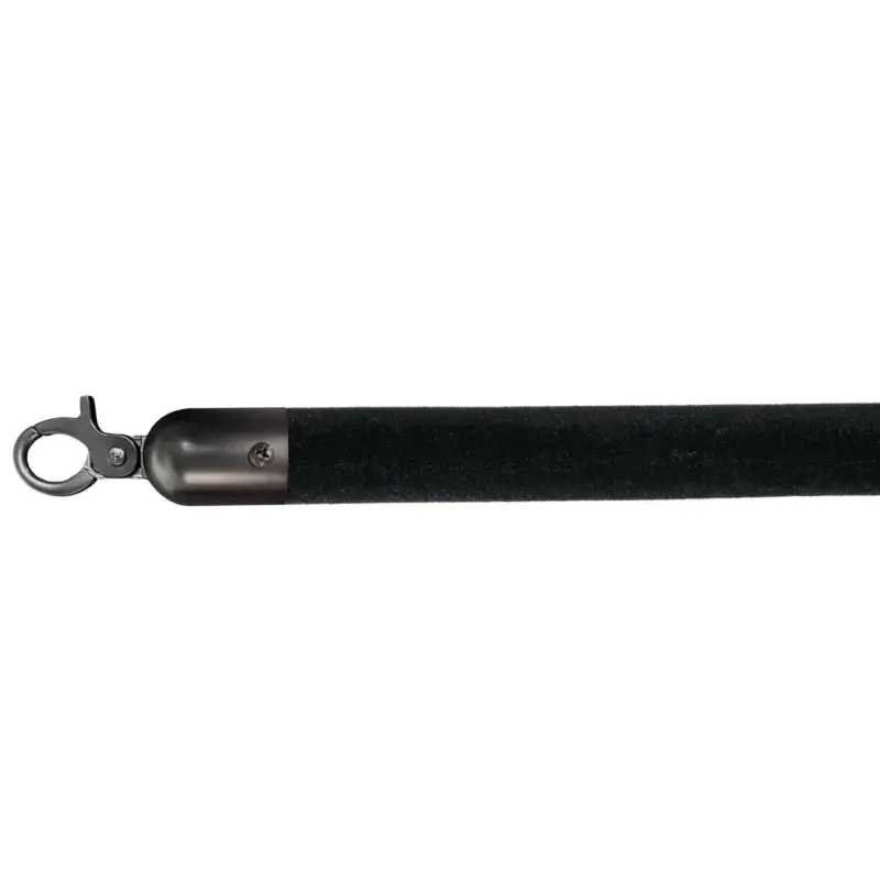 Express Levering 10103BLBL - Barrier cord velvet Black, Black, Ø 3cm, length 157 cm