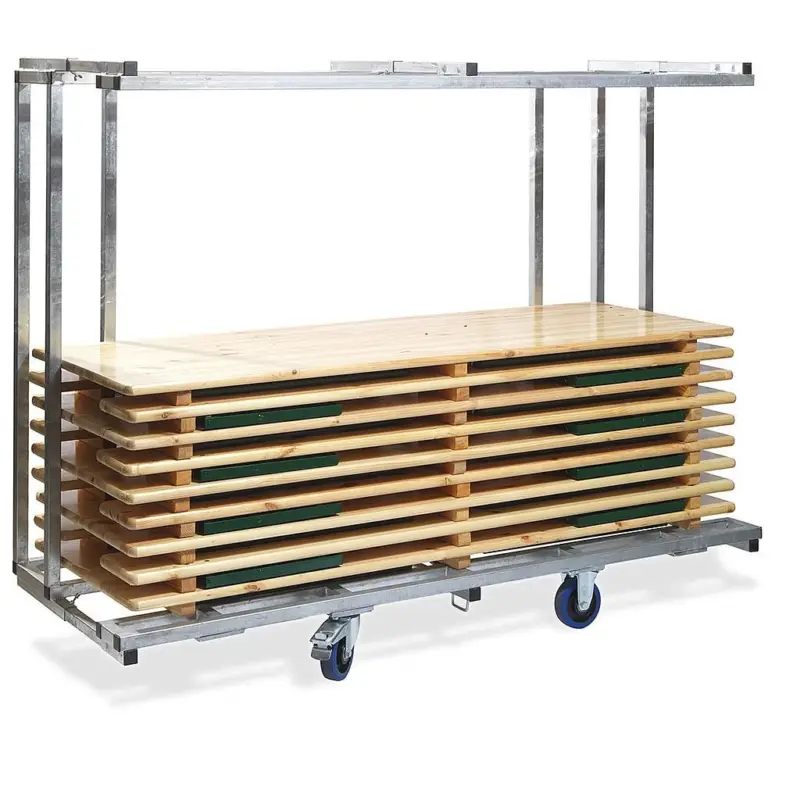 Beerset Trolley professional, for 10 complete beersets, Galvanized, 231,5x59x89x180,5cm (BxTxH), T90810 Beperkte Voorraad
