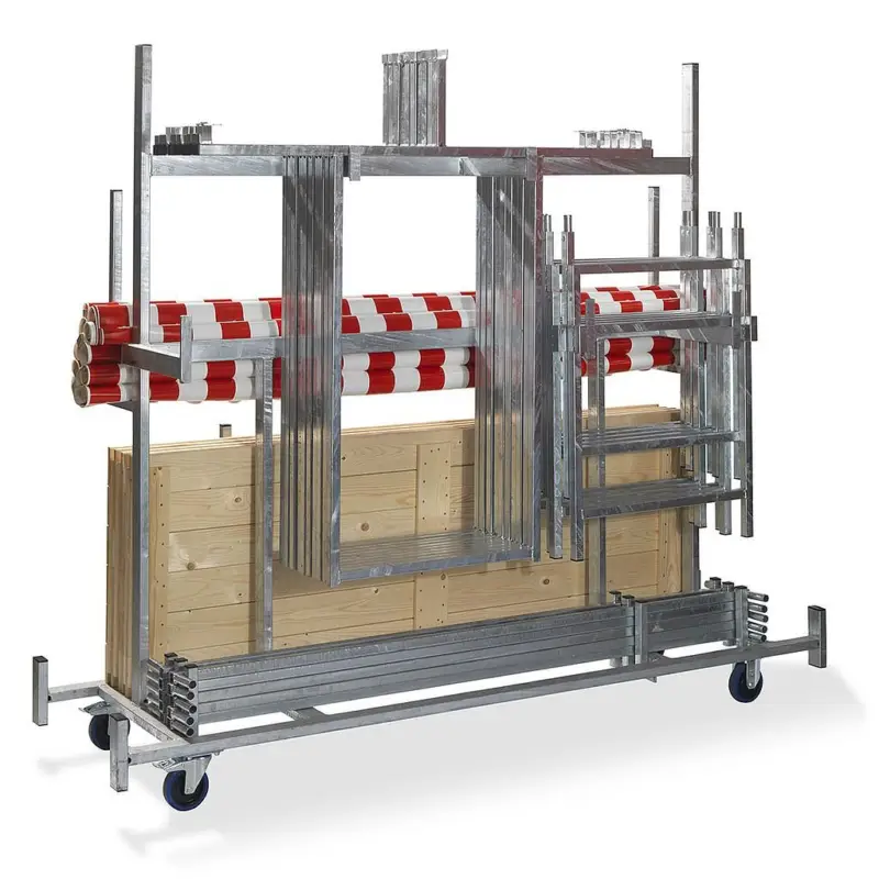 Betrouwbaar Market stall Trolley, galvanized Steel, 241,5x72x198cm (BxTxH), T91500