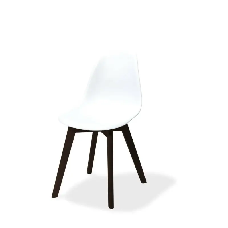 Koop Vandaag Keeve Stackable Chair white without armrest, birchwood Frame and Plastic seat, 47x53x83cm (BxTxH), 505FD01SW