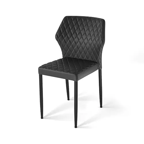 Louis Stacking Chair black, artificial leather upholstered, fire retardant, 49x57,5x81,5cm (BxTxH), 52003 Lage Kosten