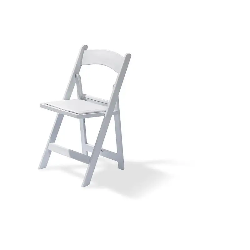 Exclusieve Aanbieding Wedding Foldingchair Polypropylene white, Artificial Leatherpolster seat, 45x45x78cm (BxTxH), 50220