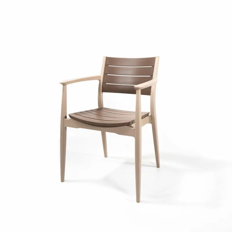 Gereduceerde Prijs Cork Chair Cappucino - desert brown, Stackable Chair Plastic, 50929