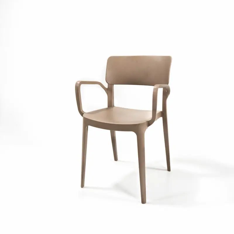 Tijdelijk Beschikbaar Wing Armchair Sand Beige Stackable Chair Plastic, 50923