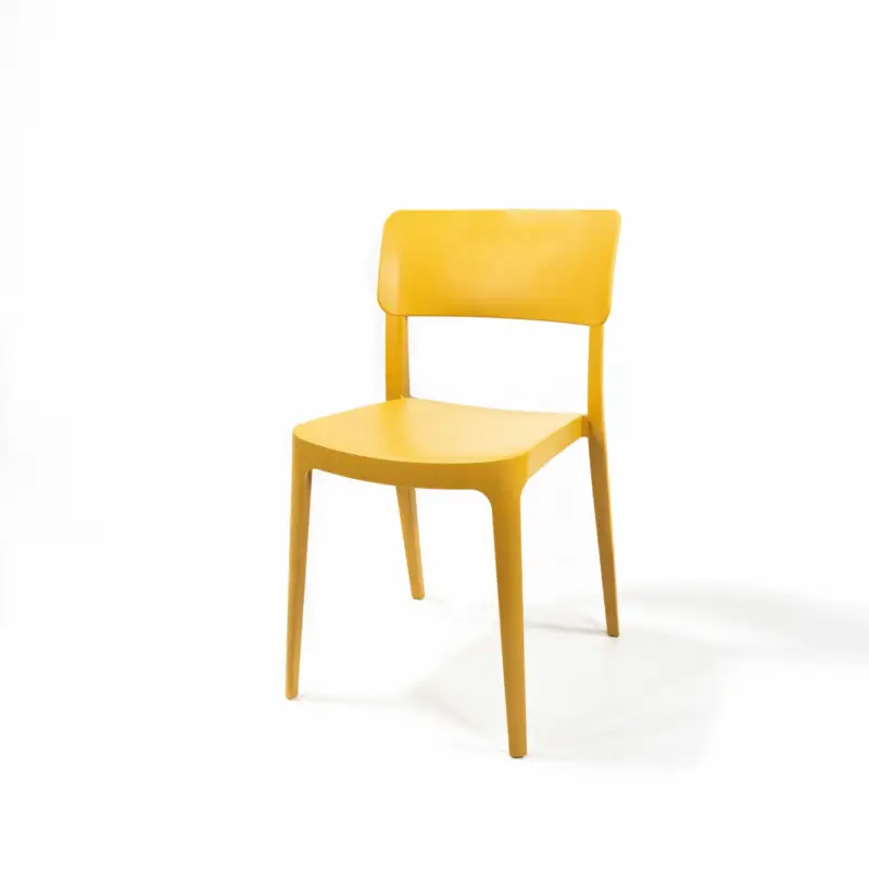 Wing Chair Mustard, Stackable Chair Plastic, 50918 Alleen Vandaag