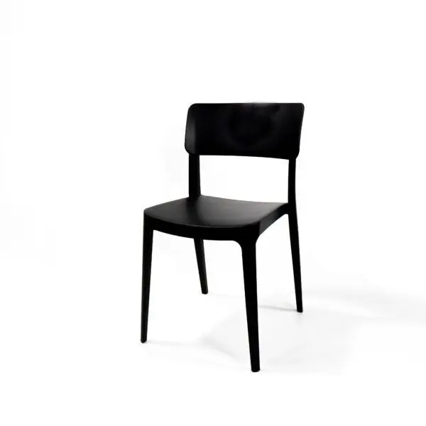 Wing Chair Black, Stackable Chair Plastic, 50916 Favoriet