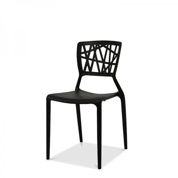 Webb Stackable Chair Black, Polypropylene, 47x43x84cm (BxTxH), 50500 Speciale Aanbieding