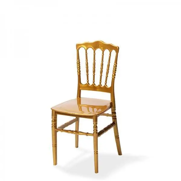 Speciale Aanbieding Stackable Chair Napoleon gold, Polypropylene, 41x43x89,5cm (BxTxH), not fragile, 50400GL