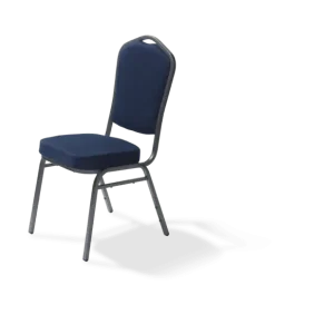 Banket Chair Castle blue fire retardant 44x52x93cm (BxTxH), Foam padding, 50361 Beperkte Voorraad