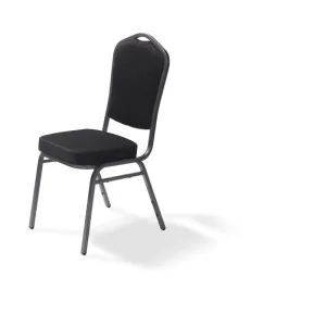 Banket Chair Castle Black fire retardant 44x52x93cm (BxTxH), Foam padding, 50360 Alleen Vandaag