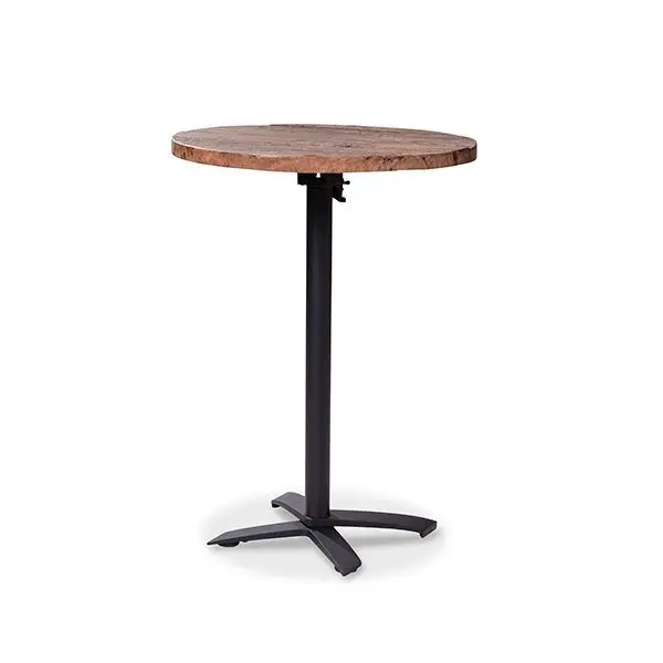 X Cross high Black 109cm, Old-Dutch Tabletop Ø70cm Must-Have