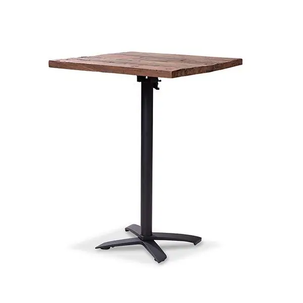 Betrouwbaar X Cross high Black 109cm, Old-Dutch Tabletop 70x70xcm