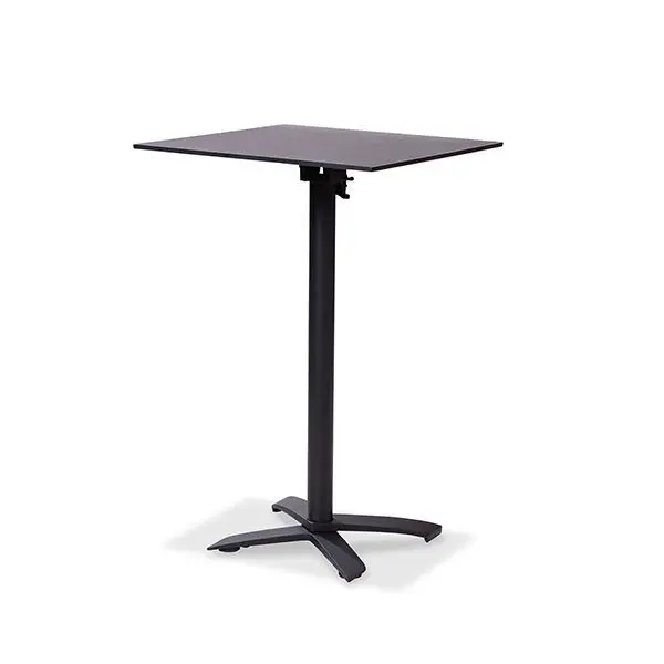 Merkproduct X Cross high Black 109cm, HPL Tabletop 70x70cm
