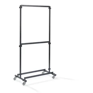 Coatrack small without hooks, from Steel in Hammerite, Mobile and Dismountable, expandable, 100x60x200cm (BxTxH), C10007 Betaalbaar