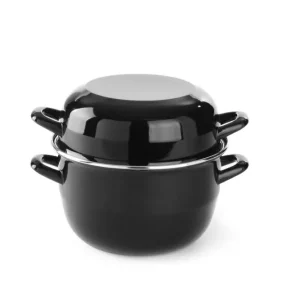 Mosselpan Geëmailleerd – Met Deksel, Hendi, 3,5L, ø220x(h)195mm Koop Vandaag