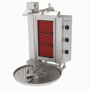 Lage Kosten Naomi Grills EC.O.3.E | Elektrische Döner Grill | 3 Elementen | Bovenmotor | Robax Glas | 4.8 kW | 630x825x975mm