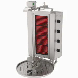 Naomi Grills EC.O.4.E | Elektrische Döner Grill | 4 Elementen | Boven Motor | Robax Glas | 6.4 kW | 630x825x1140mm Speciale Aanbieding