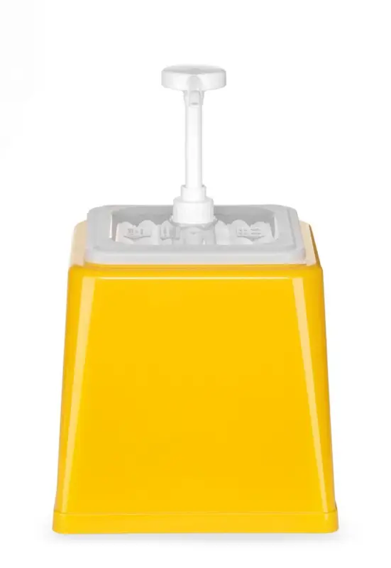 Alleen Vandaag Sausdispenser Met Pomp, Hendi, 2,5L, Geel, 230x210x(h)327mm