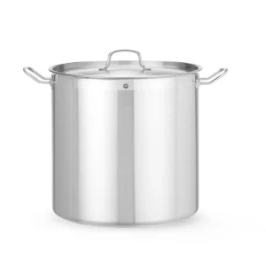 Kookpan Hoog – Met Deksel, Hendi, Profi Line, 37L, ⌀360x(h)360mm Nieuw