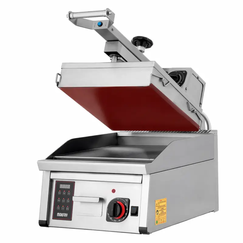 Laatste Kans Makfry Clam Grill | 12 Burgers in 150 Sec. | Liftfunctie | 6 kW | 400V | 400x705x500/845mm