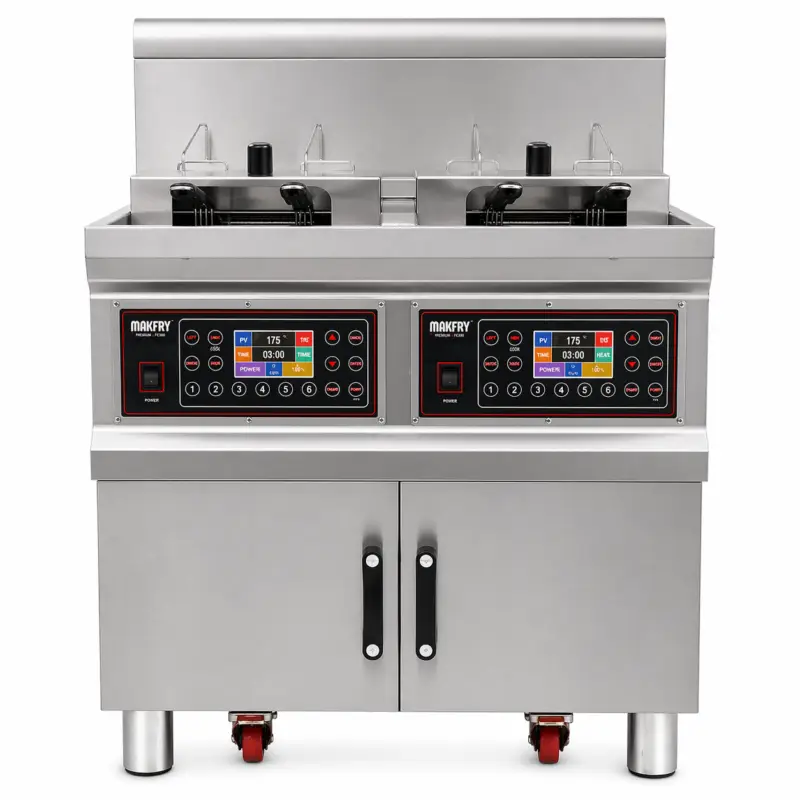 Makfry Friteuse | Open Fryer FE300DL| 2x 18L | Digitaal | 2x 13.5kW | 400V | 810x890x1600mm Meest Verkocht