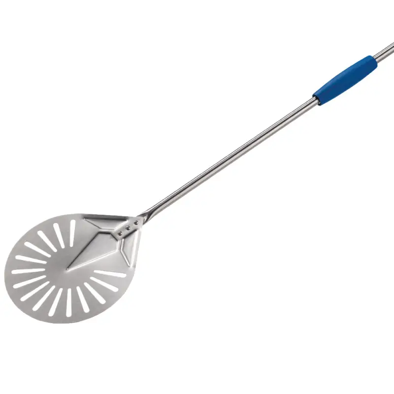 Kleine ronde schep in R.V.S. Ø 200 mm geperforeerd Exclusieve Aanbieding