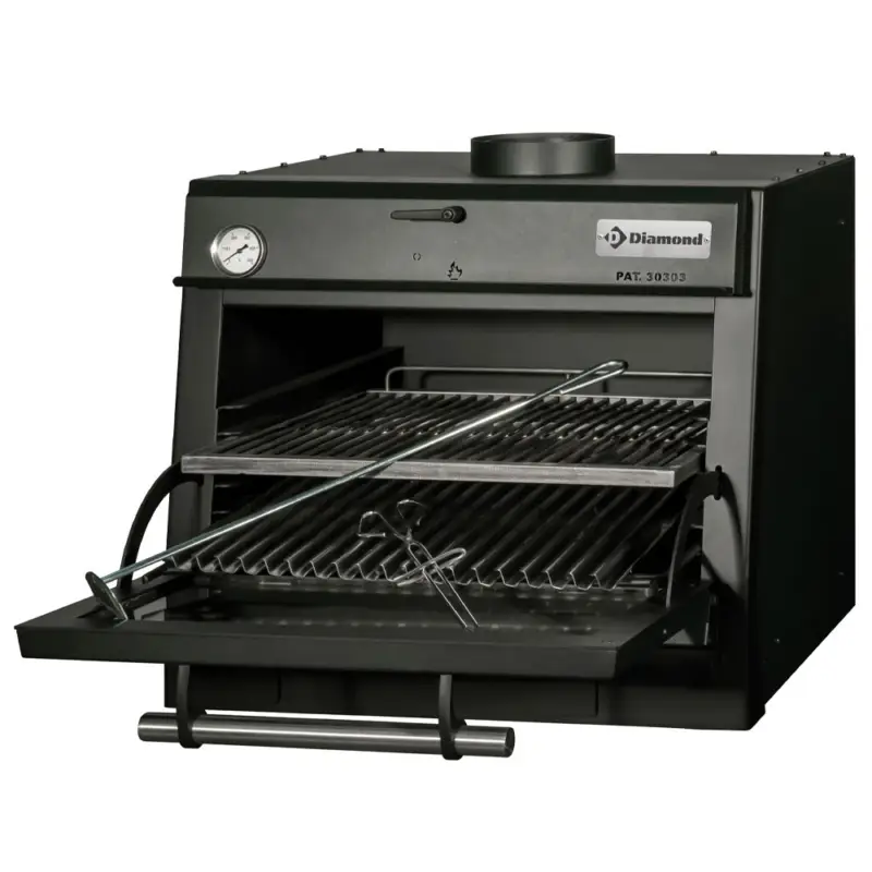 Meest Verkocht Houtskooloven-bbq, GN 1/1 (60 Kg/h)/zwart