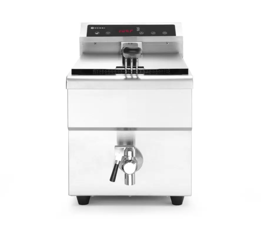 Korting Inductie Friteuse Met Aftapkraan 8L | Hendi | 230v/3500w | 288x619x408mm