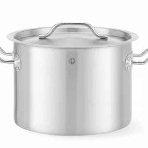 Hoge Kwaliteit Kookpan middel – met deksel, HENDI, Budget Line, 9L, ⌀250x(H)180mm