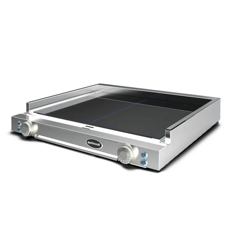 Must-Have Spidocook Dubbele Bakplaat | High-Volume | Glas-Keramisch | 120°C/400°C | 5kW | 230V/400V | 693x654x129mm