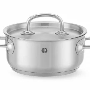 Koopje Kookpan Laag – Met Deksel, Hendi, Kitchen Line, 1,5L, ⌀160x(h)75mm