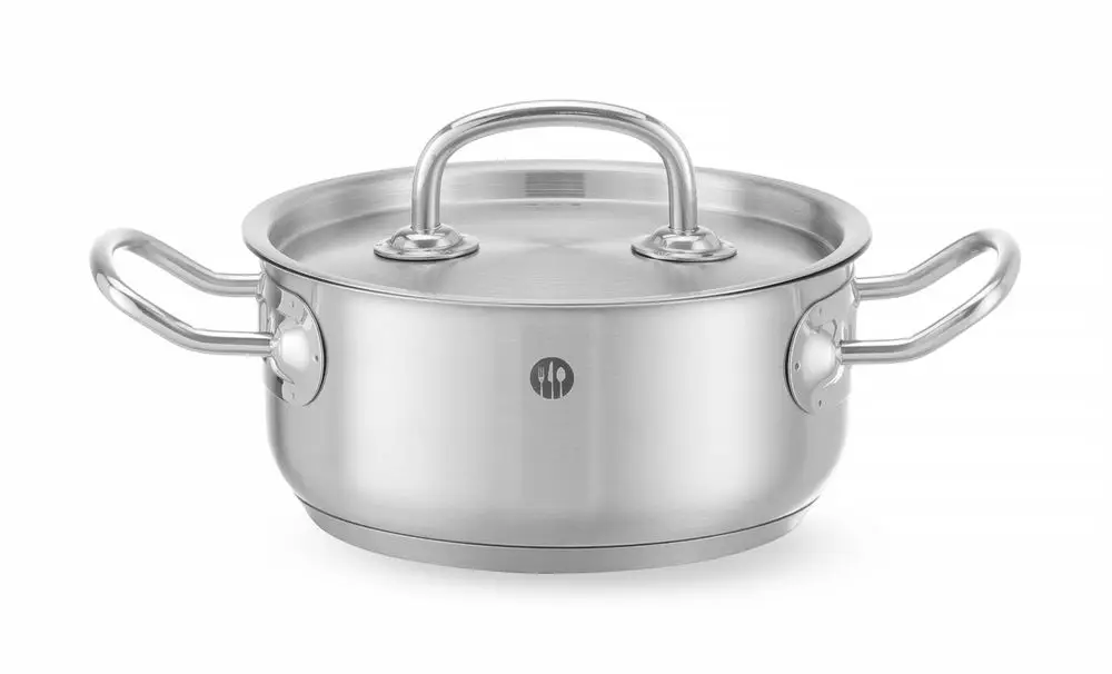 Koopje Kookpan Laag – Met Deksel, Hendi, Kitchen Line, 1,5L, ⌀160x(h)75mm