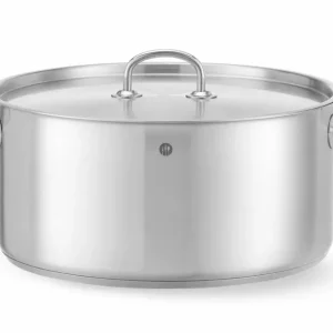 Goedkoop Kookpan Laag – Met Deksel, Hendi, Kitchen Line, 12L, ⌀320x(h)150mm