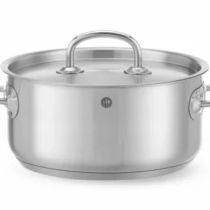 Kookpan Laag – Met Deksel, Hendi, Kitchen Line, 2,9L, ⌀200x(h)95mm Aanbieding