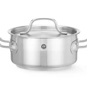 Laatste Kans Kookpan Laag – Met Deksel, Hendi, Profi Line, 1,5L, ⌀160x(h)75mm