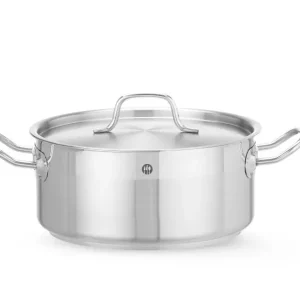 Kookpan Laag – Met Deksel, Hendi, Profi Line, 4,8L, ⌀240x(h)105mm Laatste Kans